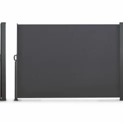 Paravent rétractable 3x1,8m gris pour l’extérieur*IDMarket Sale