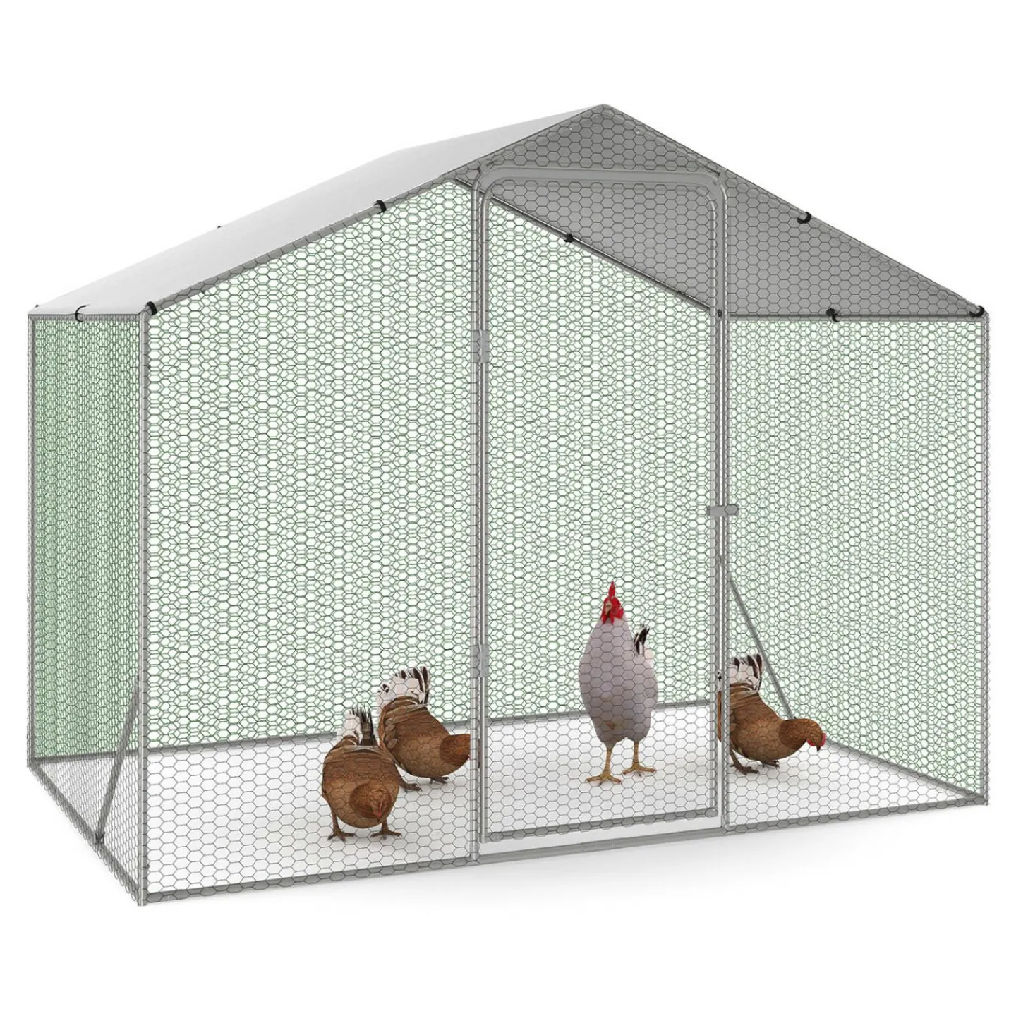 Parc à poules grillagé 3 m²*IDMarket Best