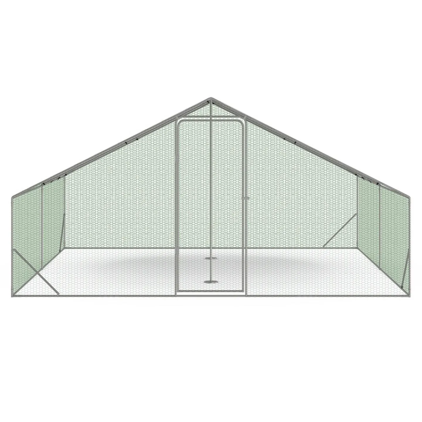 Parc à poules grillagé 16 m²*IDMarket Outlet