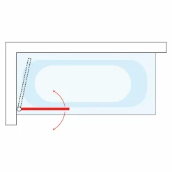 Pare baignoire 1 volet 80x140cm*IDMarket