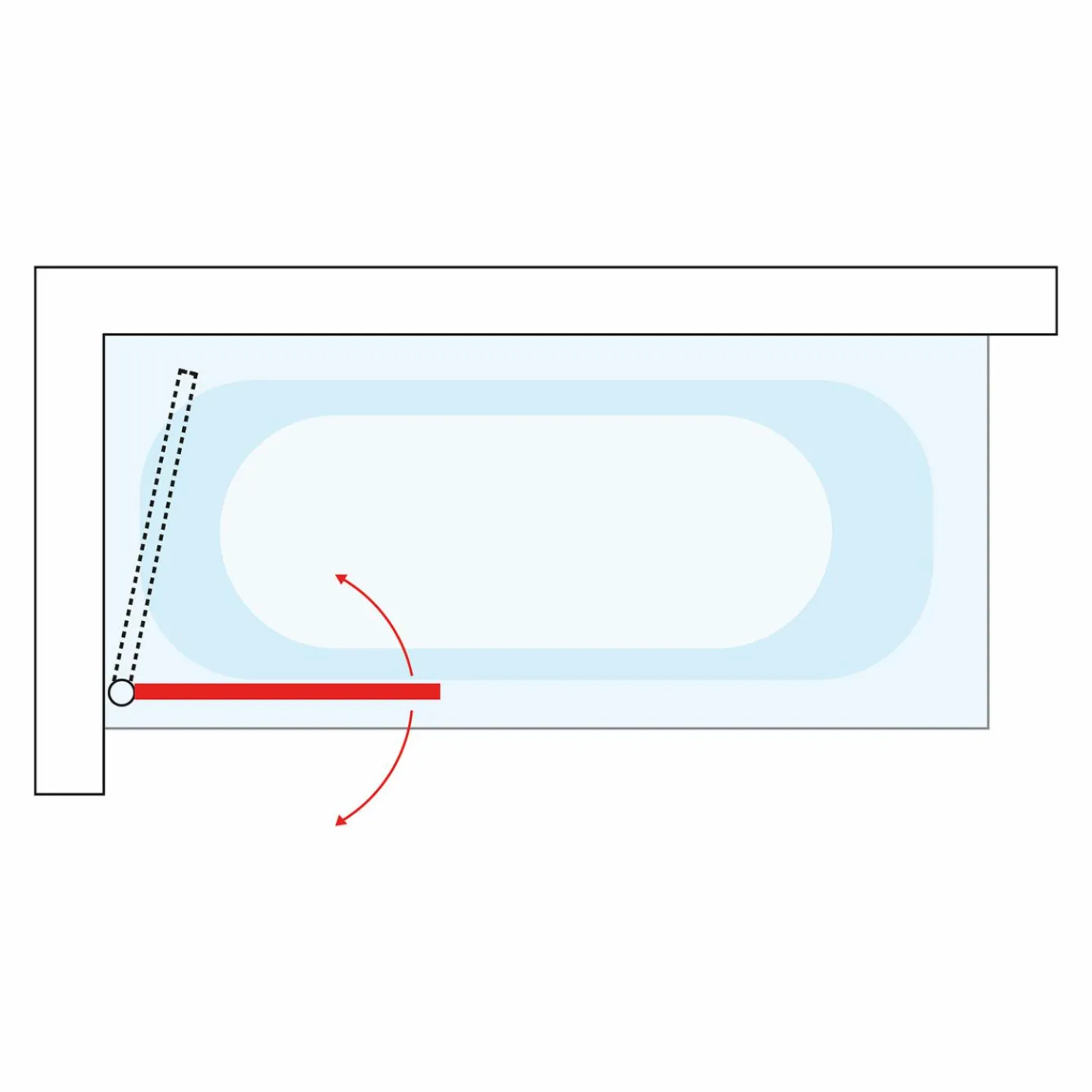 Pare baignoire 1 volet 80x140cm*IDMarket