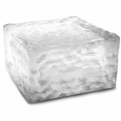 Pavés solaires en verre 4 LEDS blanches éclairage de jardin*IDMarket New