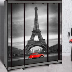 Penderie d'appoint en tissu imprimé*IDMarket Best