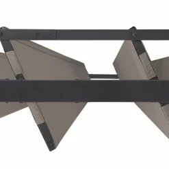 Pergola acier lames orientables 3x4m avec 4 stores taupe*IDMarket