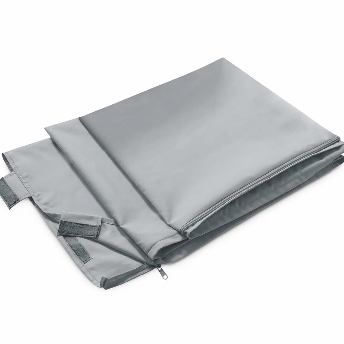 Pergola acier lames orientables 3x4 m avec 4 stores gris clair*IDMarket