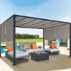 Pergola avec rideaux coulissants taupe 3x4m*IDMarket Hot