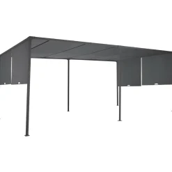 Pergola avec rideaux coulissants gris anthracite 3x6m*IDMarket Clearance