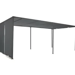 Pergola avec rideaux coulissants gris anthracite 3x6m*IDMarket Clearance