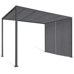 Pergola coulissante gris anthracite 2 pans 3x3 M*IDMarket Sale