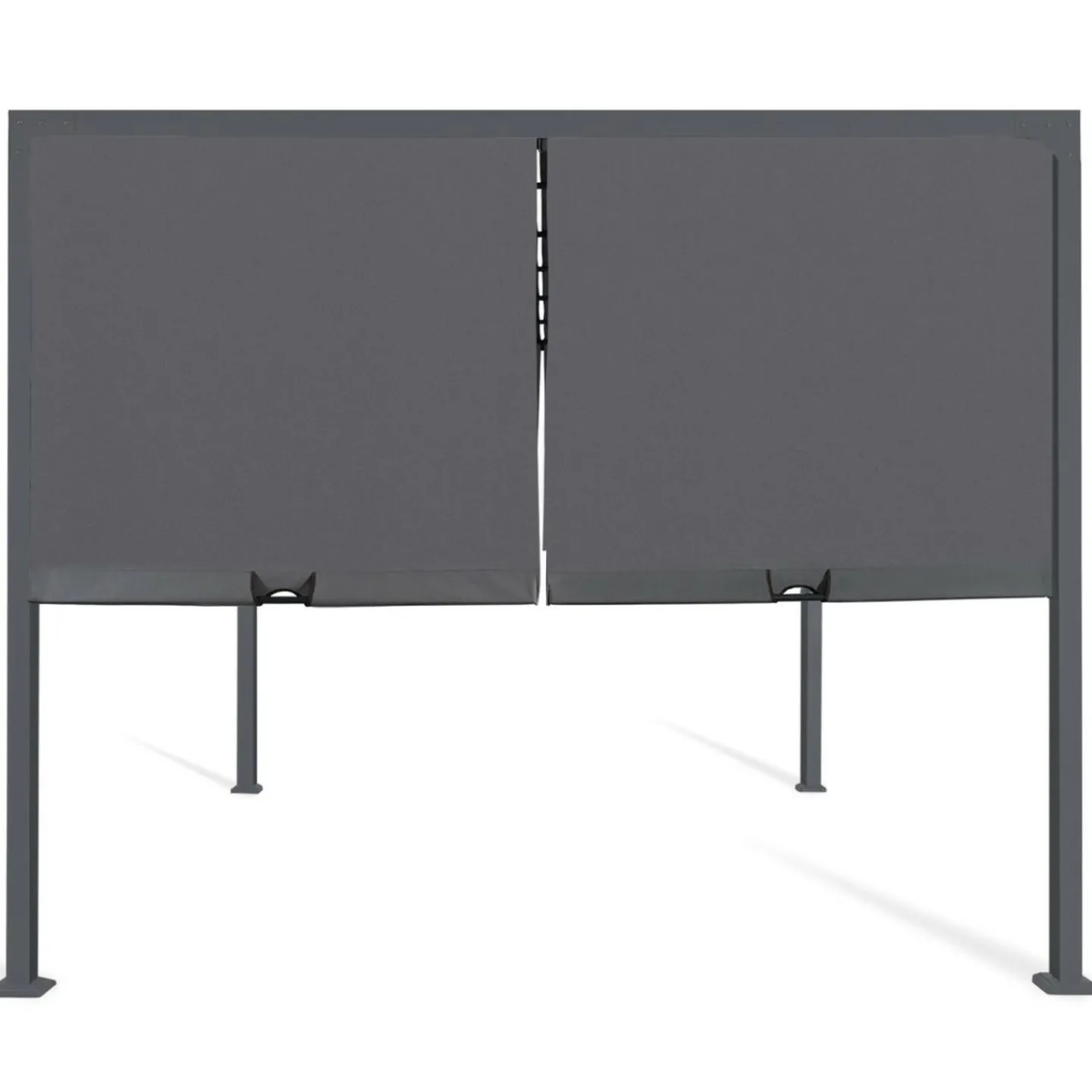 Pergola coulissante gris anthracite 2 pans 3x3 M*IDMarket Sale