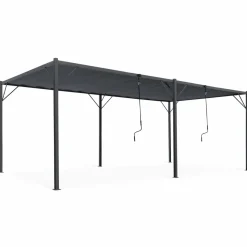 Pergola lames orientables gris anthracite 3x6m*IDMarket Online