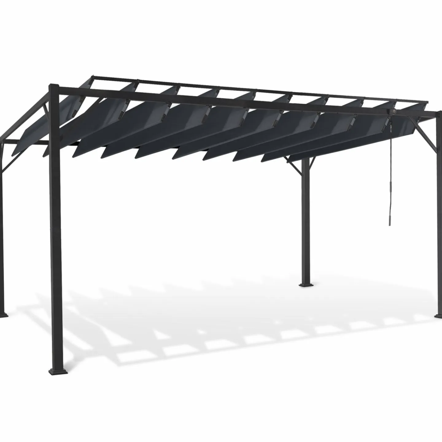Pergola lames orientables gris anthracite*IDMarket Hot