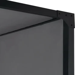 Pergola toile coulissante en métal gris*IDMarket Outlet