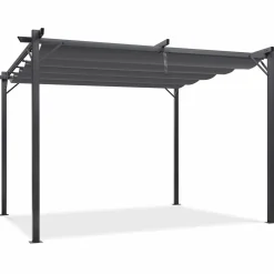 Pergola toit rétractable gris 3x4 M*IDMarket Discount