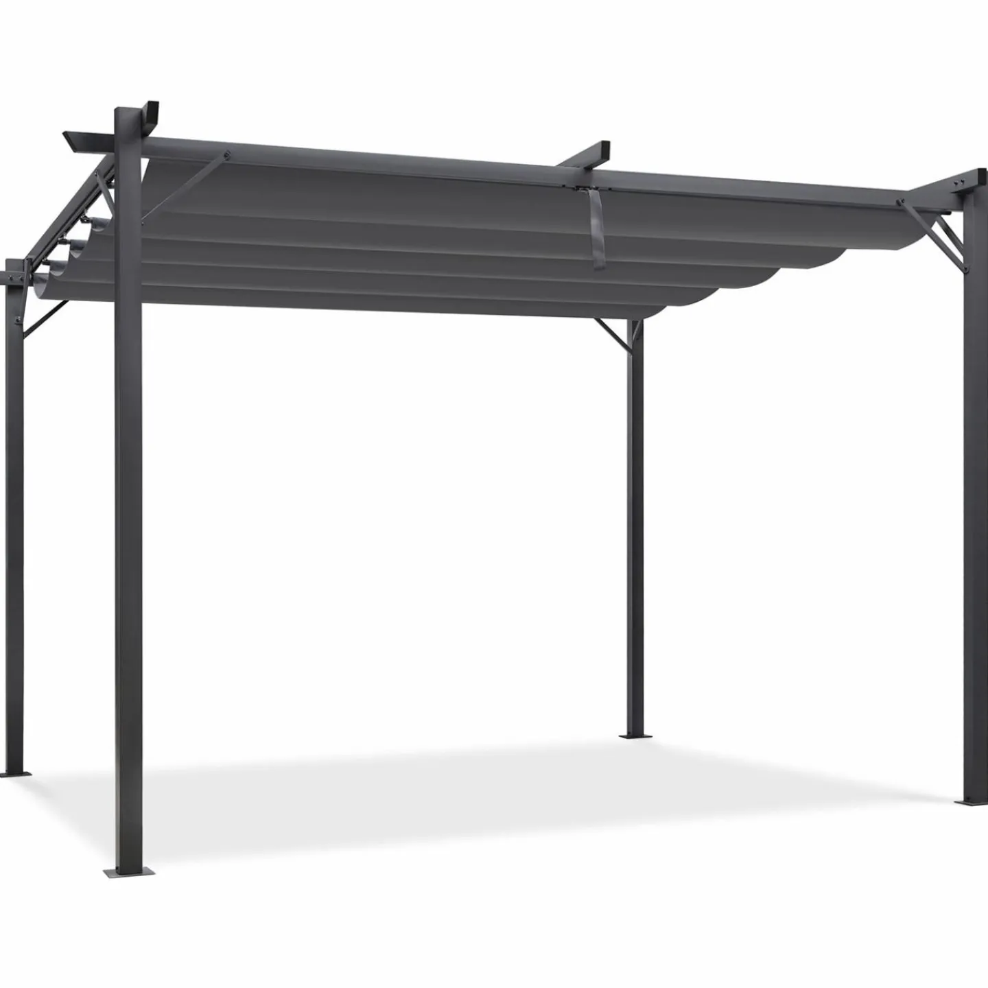 Pergola toit rétractable gris 3x4 M*IDMarket Discount