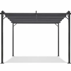 Pergola toit rétractable gris 3x4 M*IDMarket Discount