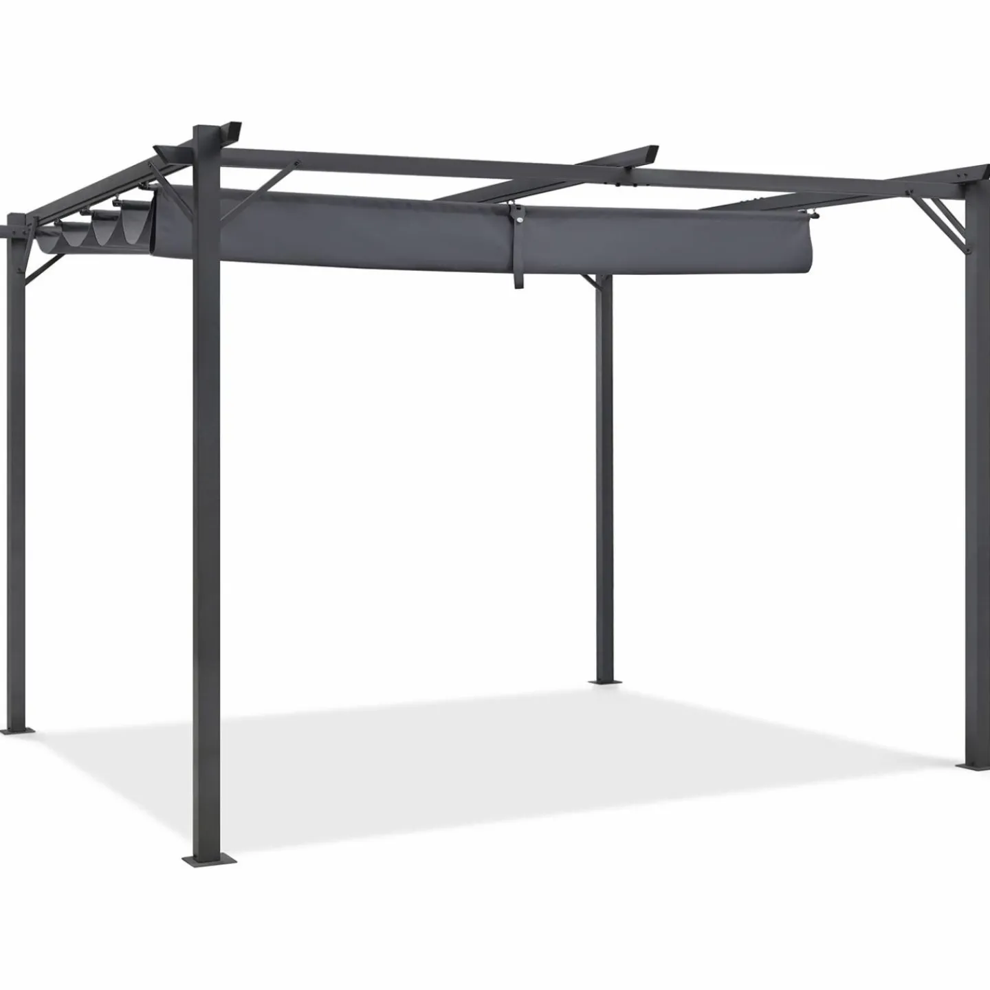 Pergola toit rétractable gris 3x4 M*IDMarket Discount