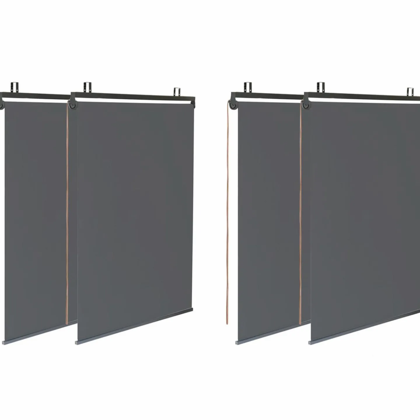 Pergola toit rétractable gris et stores enrouleurs*IDMarket New