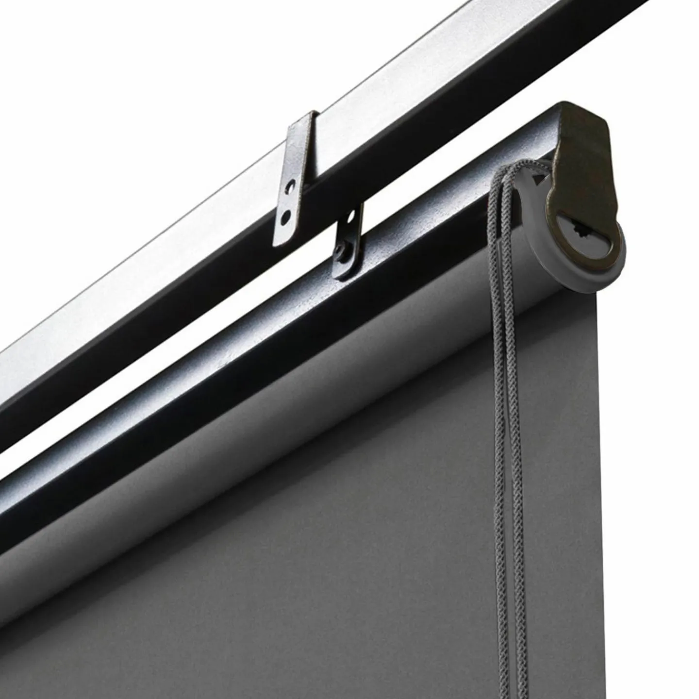 Pergola toit rétractable gris et stores enrouleurs*IDMarket New