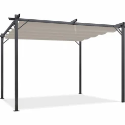 Pergola toit rétractable taupe 3x4 M*IDMarket Best