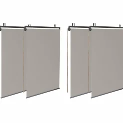 Pergola toit rétractable taupe et stores enrouleurs*IDMarket Online