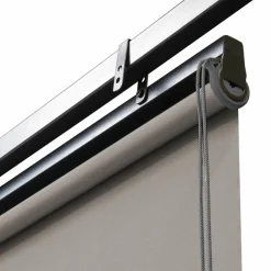 Pergola toit rétractable taupe et stores enrouleurs*IDMarket Online