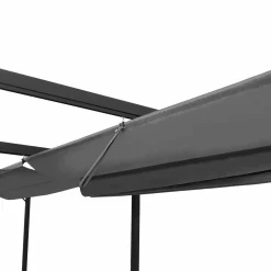 Pergola toit rétractable 3x6m gris anthracite et stores enrouleurs*IDMarket Best