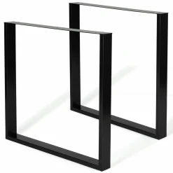 Pieds de table carrés en métal noir design industriel*IDMarket Best