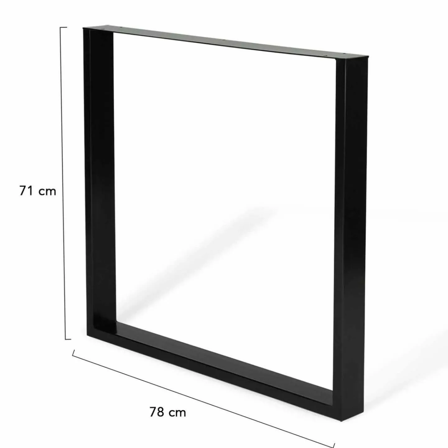 Pieds de table carrés en métal noir design industriel*IDMarket Best