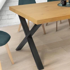 Pieds de table en X en métal noir*IDMarket Clearance