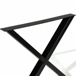 Pieds de table en X en métal noir*IDMarket Clearance