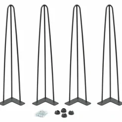 Pieds de table épingle hauteur 71 cm*IDMarket Online