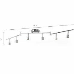 Plafonnier salon pas cher avec spots pivotants*IDMarket