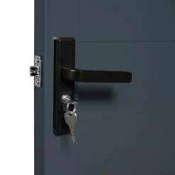 Portail battant 302x160 cm en aluminium gris anthracite*IDMarket Best