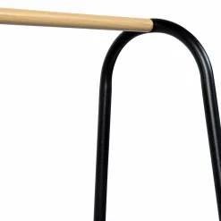 Portant vêtements en métal noir et façon bois*IDMarket Sale