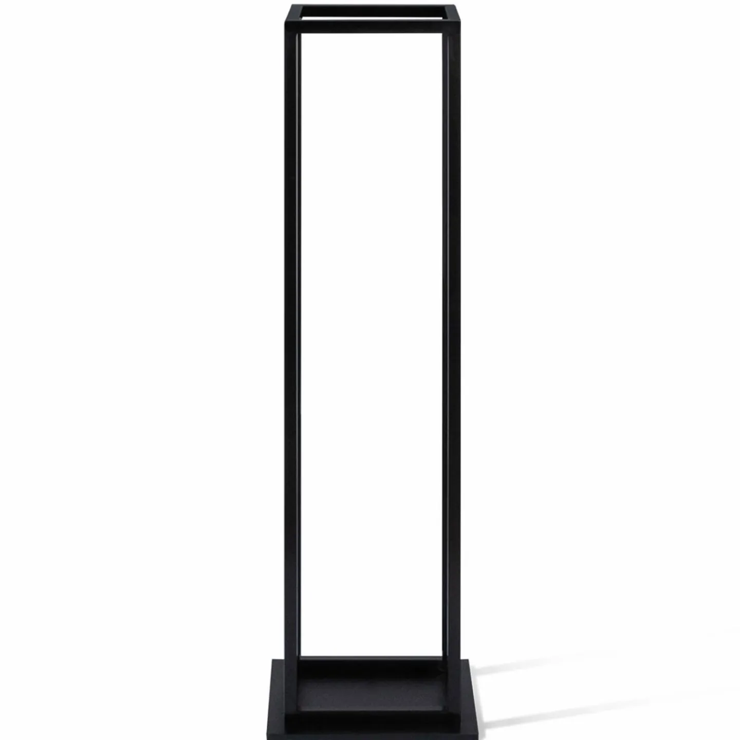 Porte bûches vertical intérieur 112 CM en métal noir*IDMarket