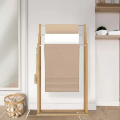 Porte serviettes en bambou 3 niveaux*IDMarket Sale