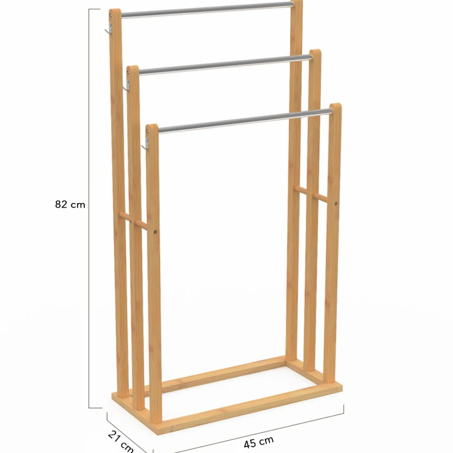 Porte serviettes en bambou 3 niveaux*IDMarket Sale