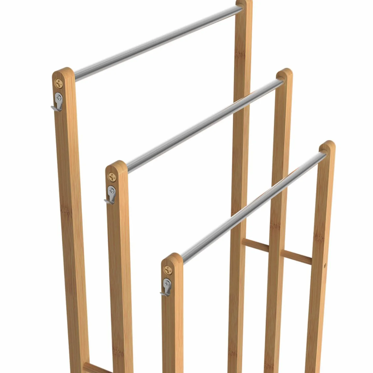 Porte serviettes en bambou 3 niveaux*IDMarket Sale