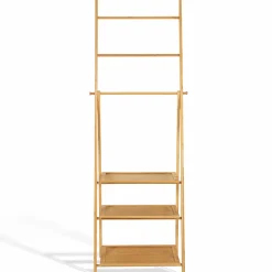 Porte serviettes en bambou pour salle de bain*IDMarket