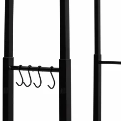 Porte-bûches intérieur modulable 65x25x150 cm en métal noir*IDMarket Outlet