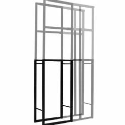 Porte-bûches intérieur modulable 65x25x150 cm en métal noir*IDMarket Outlet