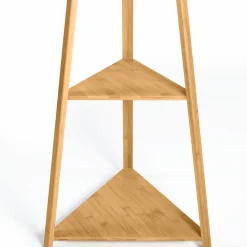 Porte-manteau bambou avec étagères d’angle*IDMarket Sale