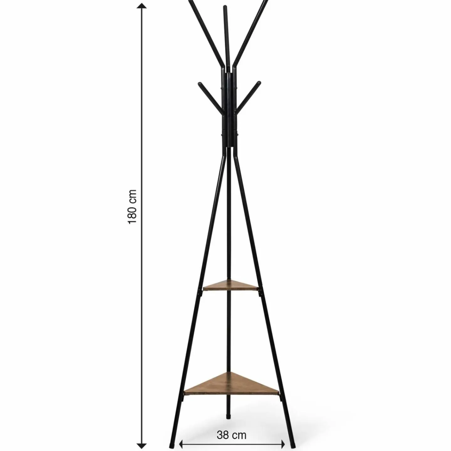 Porte-manteau bois métal design avec plateaux*IDMarket Best