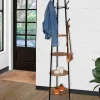 Porte-manteau industriel sur pied avec étagères*IDMarket Outlet