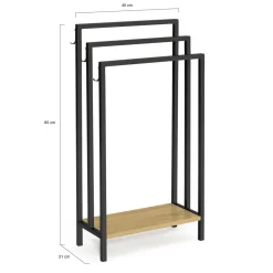 Porte-serviettes design industriel avec une étagère*IDMarket Discount
