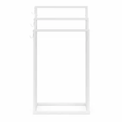 Porte-serviettes industriel métal blanc 3 niveaux*IDMarket Outlet