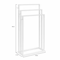 Porte-serviettes industriel métal blanc 3 niveaux*IDMarket Outlet