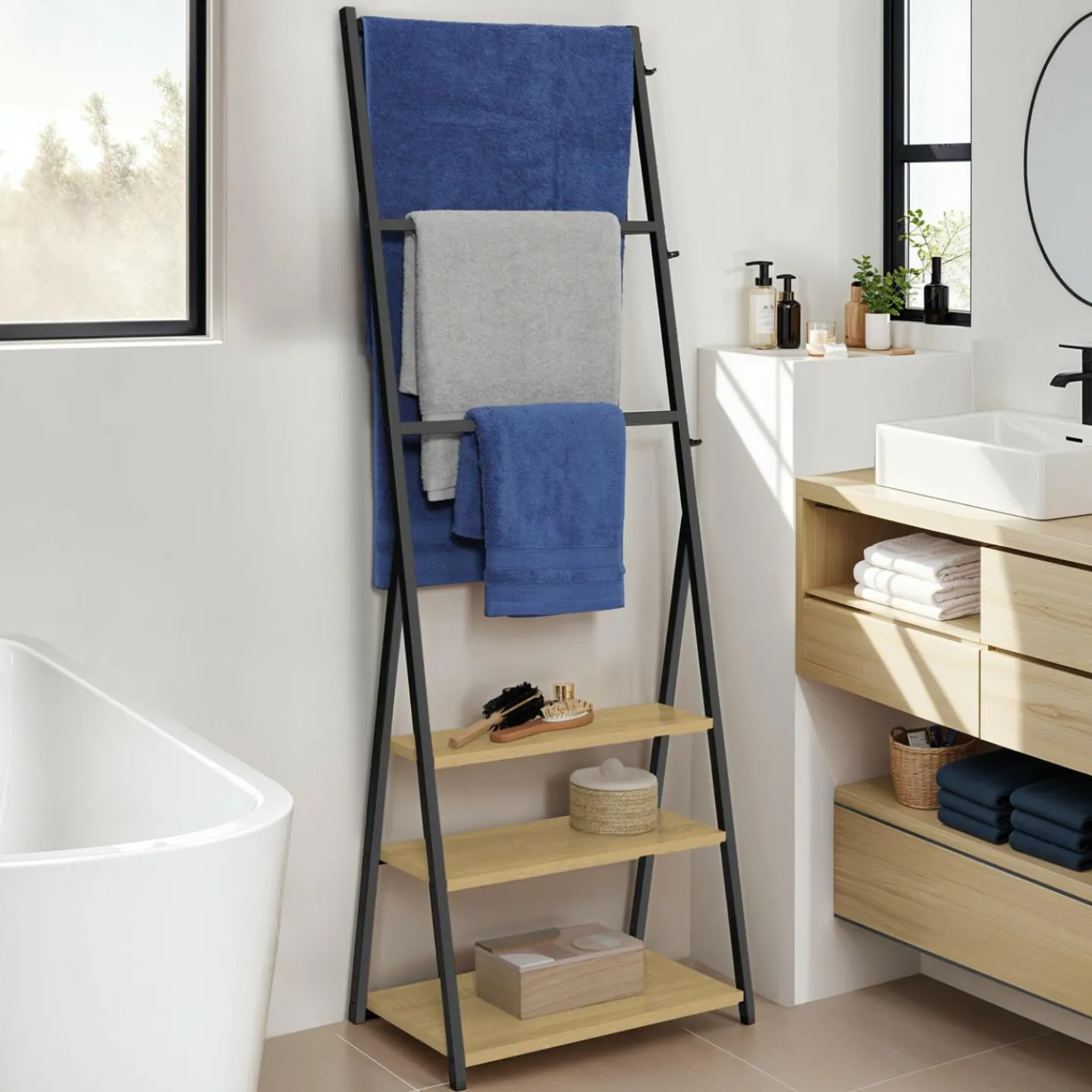 Porte-serviettes industriel 3 niveaux*IDMarket New