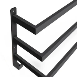 Porte-serviettes industriel mural en métal noir*IDMarket Best
